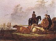 CUYP, Aelbert Peasants with Four Cows by the River Merwede dfg china oil painting reproduction